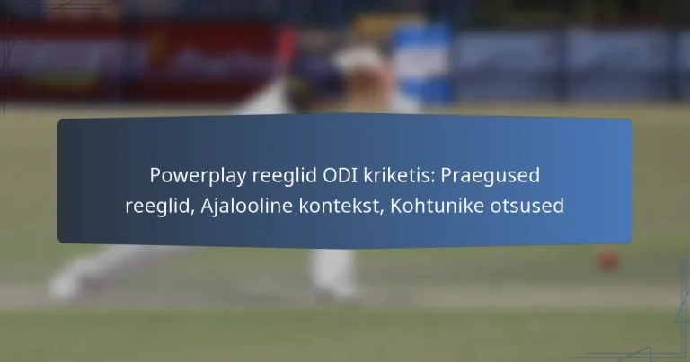 Powerplay reeglid ODI kriketis: Praegused reeglid, Ajalooline kontekst, Kohtunike otsused