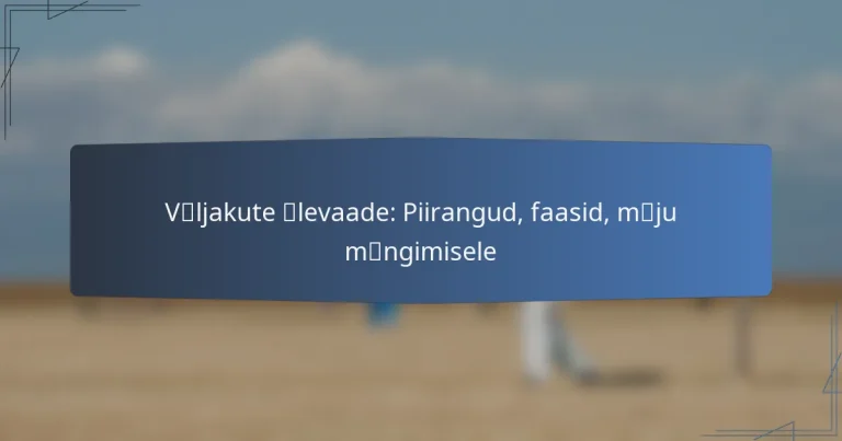 Väljakute ülevaade: Piirangud, faasid, mõju mängimisele